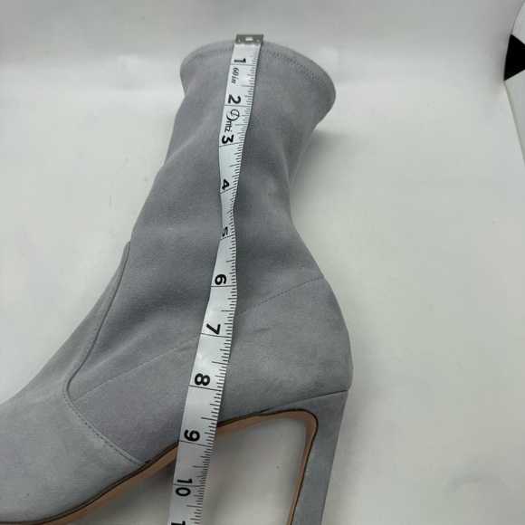 Stuart Weitzman Brandie Stretch Sock Boots in Grey Suede Size 9 - Picture 12 of 14
